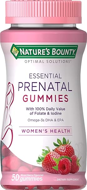Amazon Com Nature S Bounty Optimal Solutions Essential Prenatal Gummies 50 Count Health Personal Care