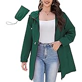American Trends Rain Jacket Women Waterproof Packable Raincoats for Women Long Rain Coats Windbreaker