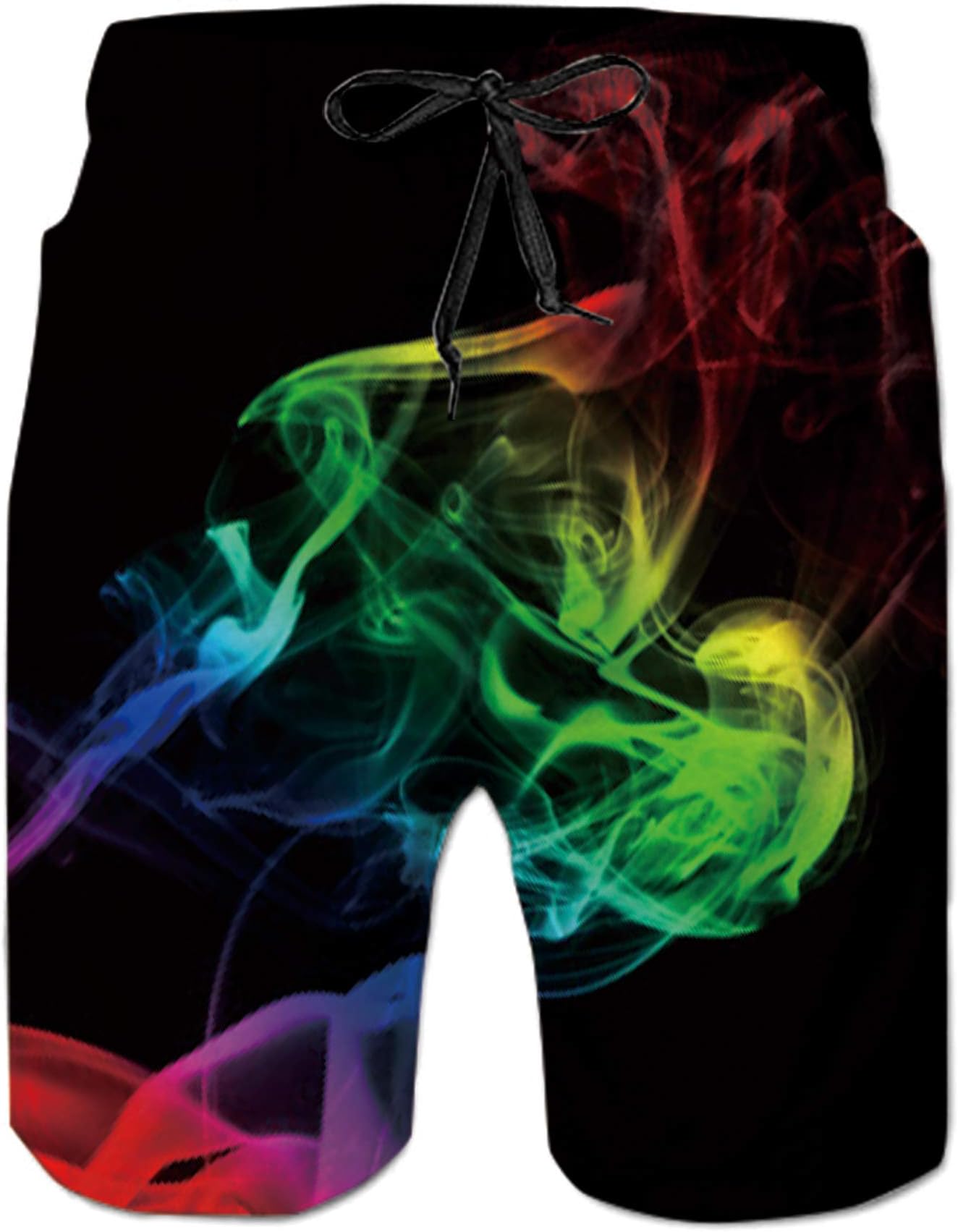 NEWISTAR Mens Medium Length 3D Print Graphic Summer Beach Shorts Surfing Trunks S-XXXL