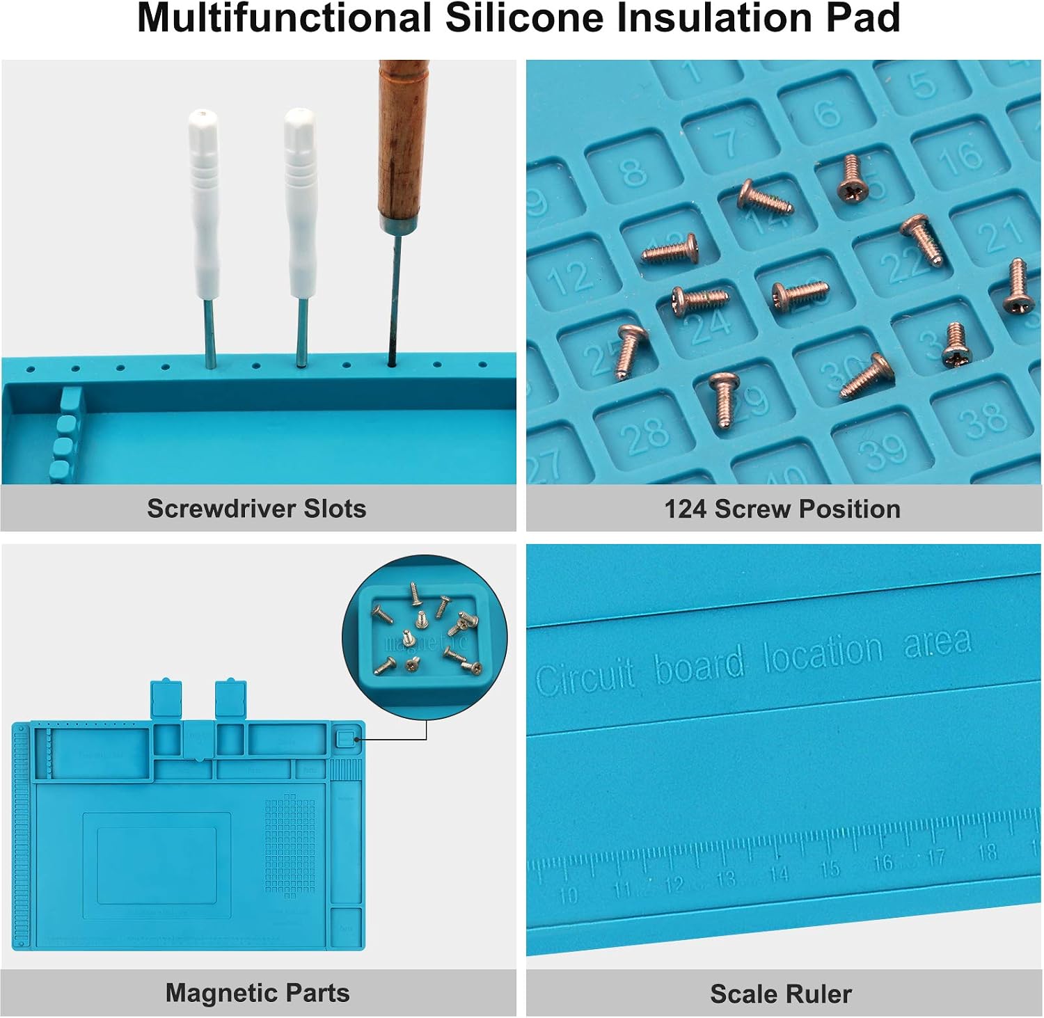 YUSHIHU Silicone Soldering Mat, 500℃ Heat-Resistant Silicone Work Repair Mat - Image 5