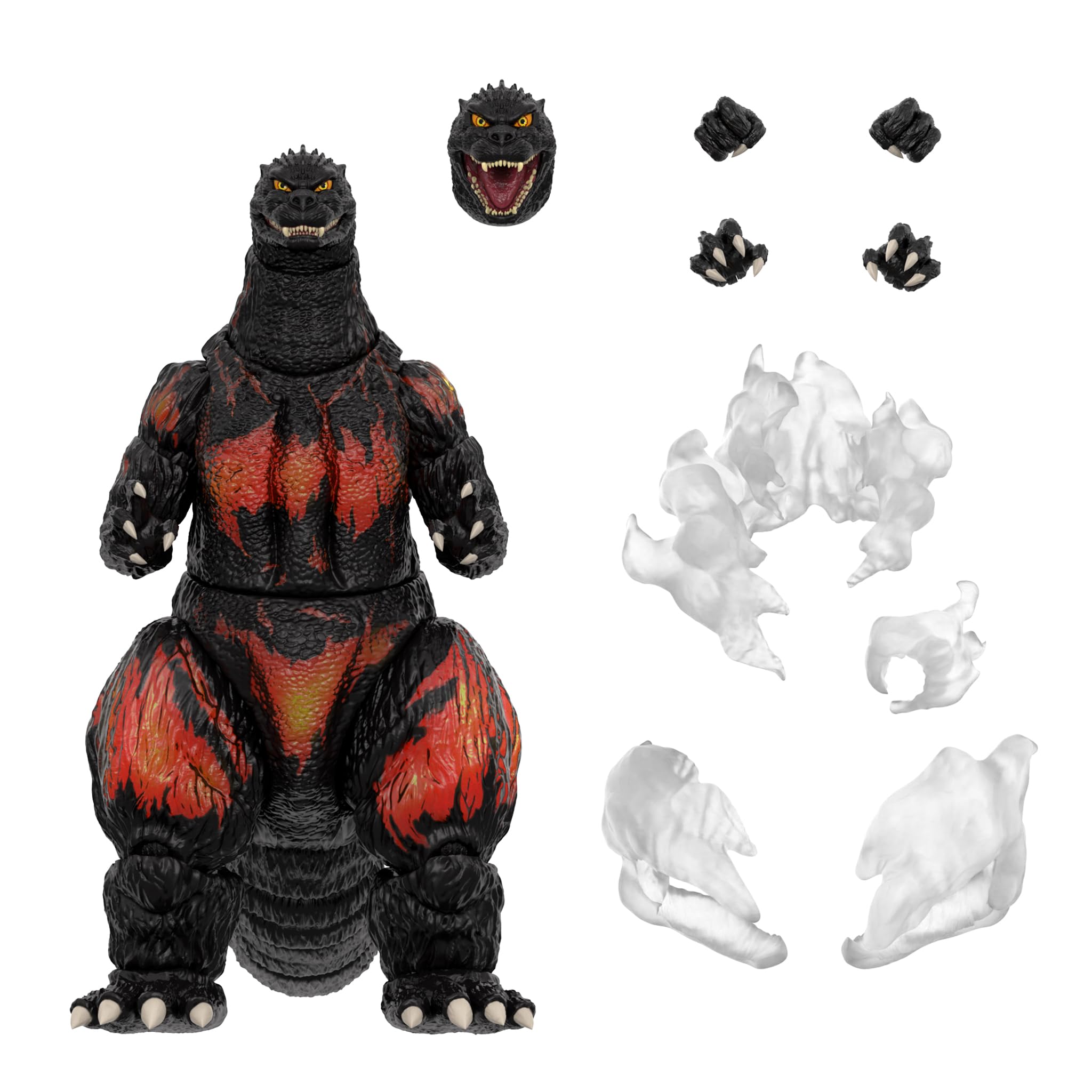 Super7 ULTIMATES! Toho HeiSei Burning Godzilla – 8″ Toho Godzilla Action Figure with Accessories – Classic Movie Collectibles and Retro Toys