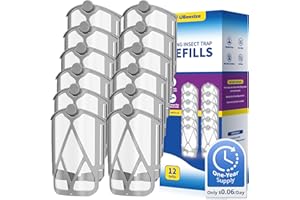 UBeesize 12 Pack Refill Cartridge for Zevo M364 and Max, Replacement Refill Compatible with Zevo Plug-in Light, 100% Fit (12 Cartridges)