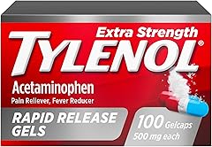 Tylenol Extra Strength Acetaminophen Rapid Release Gels, Pain Reliever & Fever Reducer, Gelcaps with Laser-Drilled Holes for 