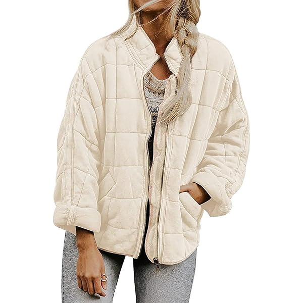 Womens Winter Coats Aesthetic Lightweight Quilted Puffer