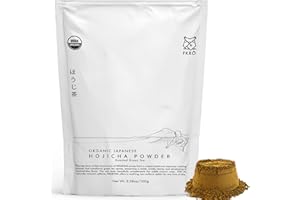 FKRO Organic Hojicha Powder | Japanese Roasted Green Tea Latte Drink | Premium First Harvest Houjicha Green Tea Powder | Sugar-free, Low Caffeine | Flown in Fresh from Japan Every Month (100g/3.5oz) Pouch