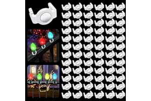 UQM 100 Pack C9 Magnetic Christmas Light Clips, Extra Strong Magnetic Clip Hooks for Christmas Lights, Magnet Light Clips for C9 C7 Sockets Metal Roof Gutters Outside Patio Holiday