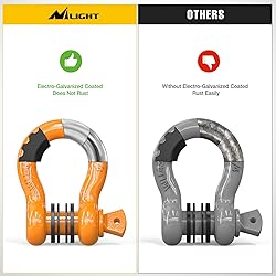 Nilight 2 Pack 3/4" D-Ring Shackle with 7/8" Screw