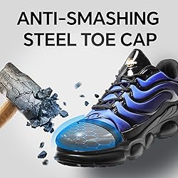 DRRHINO Steel Toe Shoes for Men Women Lightweight