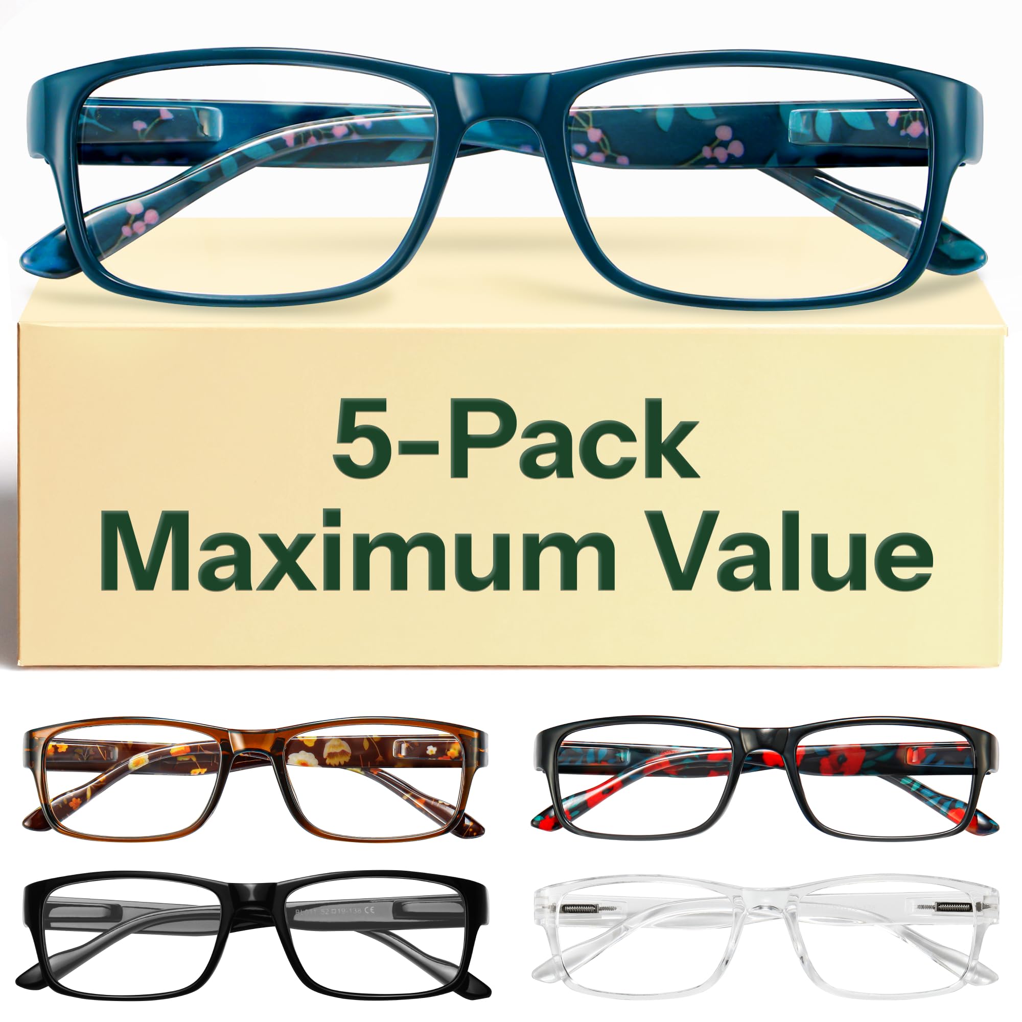 Photo 1 of Gaoye 1.0 Professional Reading Glasses for All Day - Computer Readers with Blue Light Protection - Value Pack