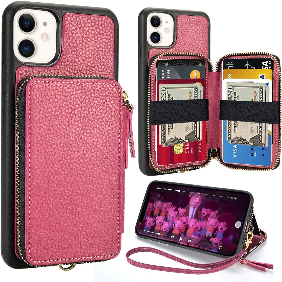 ZVE Zipper Wallet Case Compatible with iPhone 12 Mini Amazon.co.uk