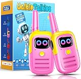 Grriopi Kids Walkie Talkies Pink Age 3-12 Outdoor Toy Gift for Girls Boys