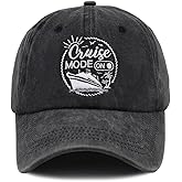 Cruise Mode On Baseball Caps for Men Women, Adjustable Embroidered Cotton Outdoor Hats