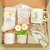 Elysirise Retirement Gift for Women 2026,Cool Happy Retirement Gifts for Retirees Coworker Teacher Nurses Mom Grandma,Farewell Leaving Gifts for Coworkers with Mug Candle Potted Dolls