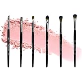 Cinema Secrets Professional Eye Makeup Brush Set - Vegan Synthetic Eyeshadow Brush Set for Crease Blending, Liner, Brow &amp; Smudge - Complete Eye Kit for Women, Beginners &amp; MUAs (6 Count)