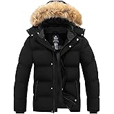 wantdo Men's Hooded Winter Coat Waterproof Puffer Jacket Warmth Winter Jacket