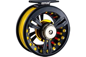 Goture Pre-Loaded Fly Fishing Reel with Line, Lightweight and Corrosion Resistance 5/6wt Fly Rod Reel with Weight Forward Lin
