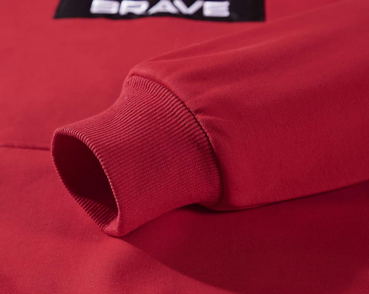 MEET BRAVE Mens Graphic Blend Fleece Hoodie Pullover Plain Classic Casual Hooded Sweatshirt: Clothing