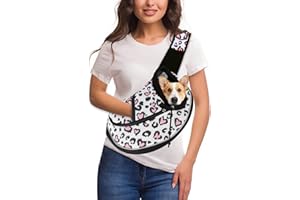 YESLAU Pet Dog Sling Carrier Breathable Mesh Travel Safe Sling Bag Carrier for Cats Leopard S