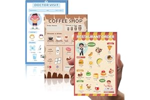 SHIQIKEJIPTY 3 PCs Kids Pretend Play Notepads Playtime Notepads Variety 4X6 Inch Coffee Shop Play Pad Restaurant Pretend Play Menus Pretend Doctor Visit Notepad Role Play Game Accessories for Toddlers Children