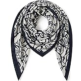 tagotry Wool Feel Square Scarf Wrap - Featherlight & Wrinkle-Free, 35"x35" Shawl for Travel & Office. Ready-to-Gift.