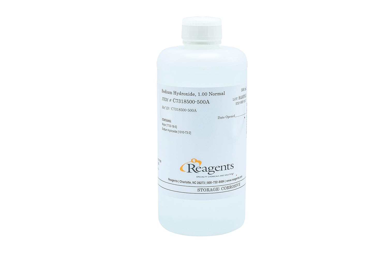 Reagents C7318500500A Sodium Hydroxide, 1.0N Standardized, Grade, 500