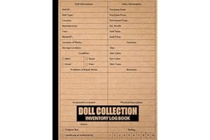 Doll Collection Inventory Log Book: Inventory Book Ideal for Doll Collectors.