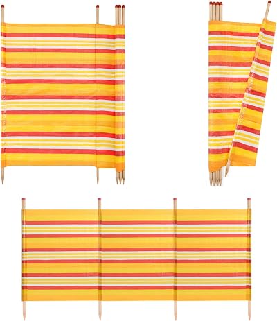 Yello WBL Printed Outdoor Windbreak 120 cm H x 224 cm W Striped