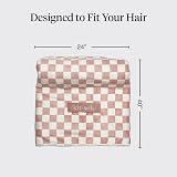 Kitsch XL Microfiber Hair Towel Wrap Terracotta Checkered 40x24 in view 4