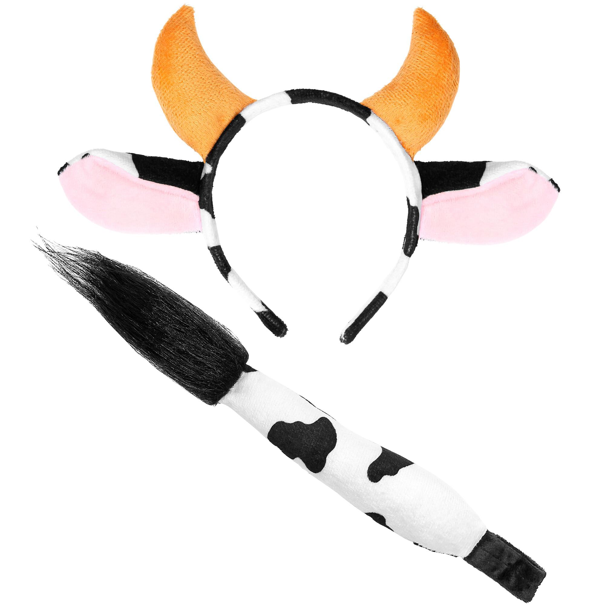 W WIDMANN MILANO Party Fashion - Fancy Dress Set Cow, Headband and Tail, Theme Party, Carnival