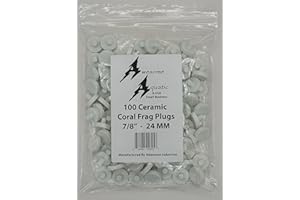 Awesome Aquatic Ceramic Coral Frag Plugs Base Plate Disc (100 Pack 24 MM)