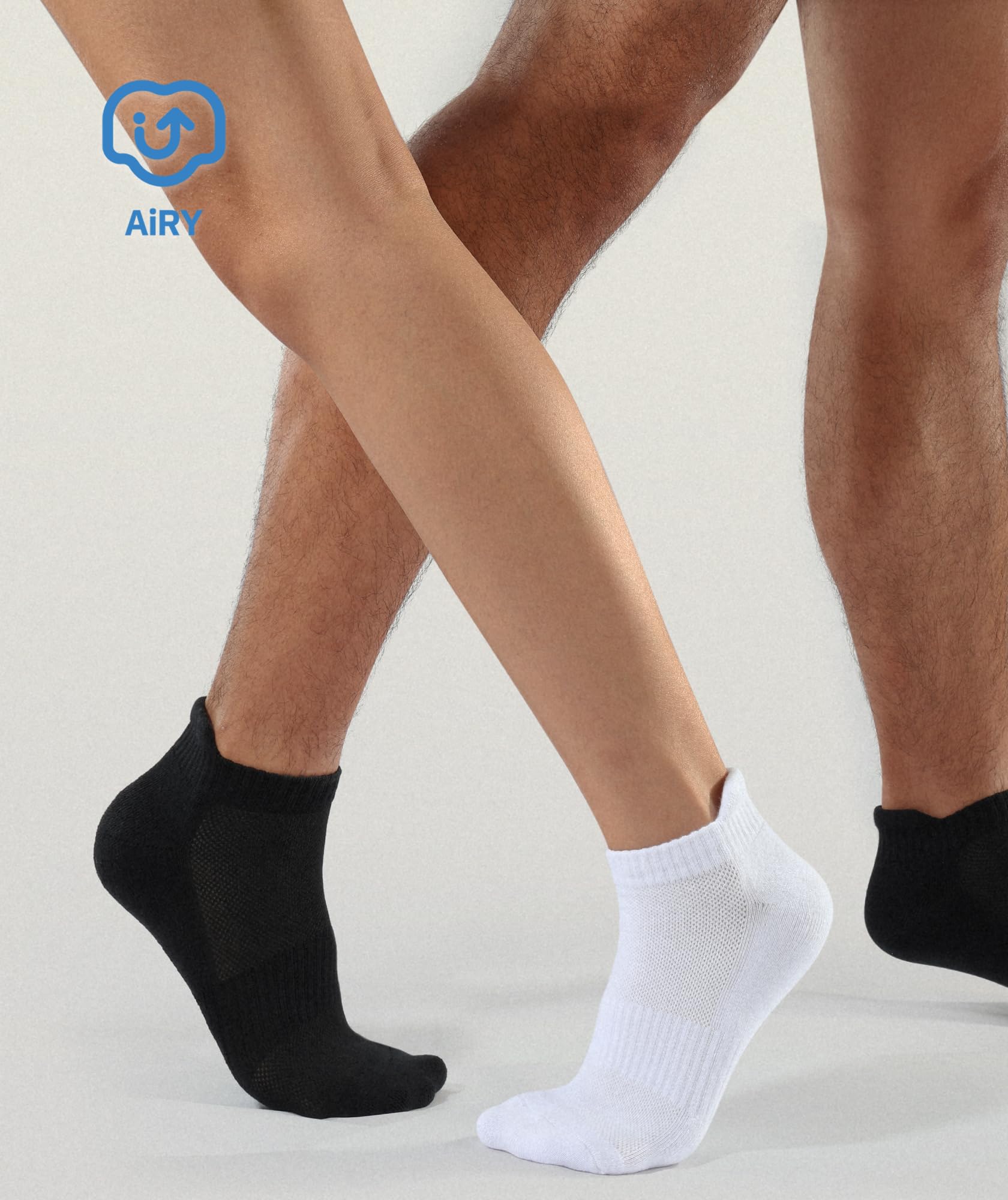 CLOSEMATE 7 Paar Sneaker Socken Herren Damen Kurze Gepolsterte Laufsocken Sportsocken aus Baumwolle Atmungsaktive Sneakersocken Running Ankle Socks Weiße 43-46 L 2