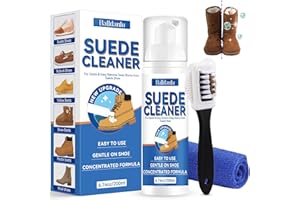BALLDANLU Suede and Nubuck Cleaner, 6.76 Oz Suede Shoe Cleaner with Brush and Towel, No-Rinse Foam Shoe Cleaner Kit for Leather, Boots, Knit, Canvas, Nubuck, Fabric, Tennis