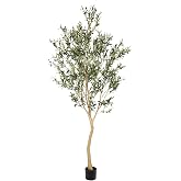 OAKRED Artificial Olive Tree 4ft, Lush Faux Olive Tree For Indoor With