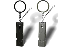 LanZunn Survival Whistle, Outdoor Survival Whistle, Loudest Whistle, 150dB Metal Loud Whistle with Keychain,Essential for Cam