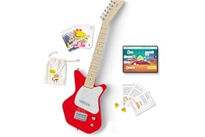 Loog Pro VI Electric kids real guitar for Beginners Ages 9+ Learning app & lessons included