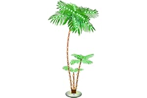 OUSHENG Lighted Palm Tree 7' 3.3' 2' Bar Outdoor Christmas Decorations Decor, Light Up LED Artificial Fake Trees Lights for Outside Patio Yard Tropical Party Pool