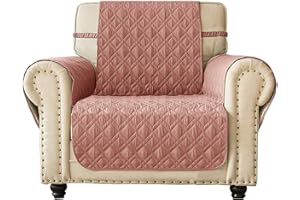 Ameritex Waterproof Nonslip Chair Cover for Leather, Dog Chair Cover Furniture Protector, Ideal Chair Slipcovers for Pets and Kids, Stay in Place (23", Pink)