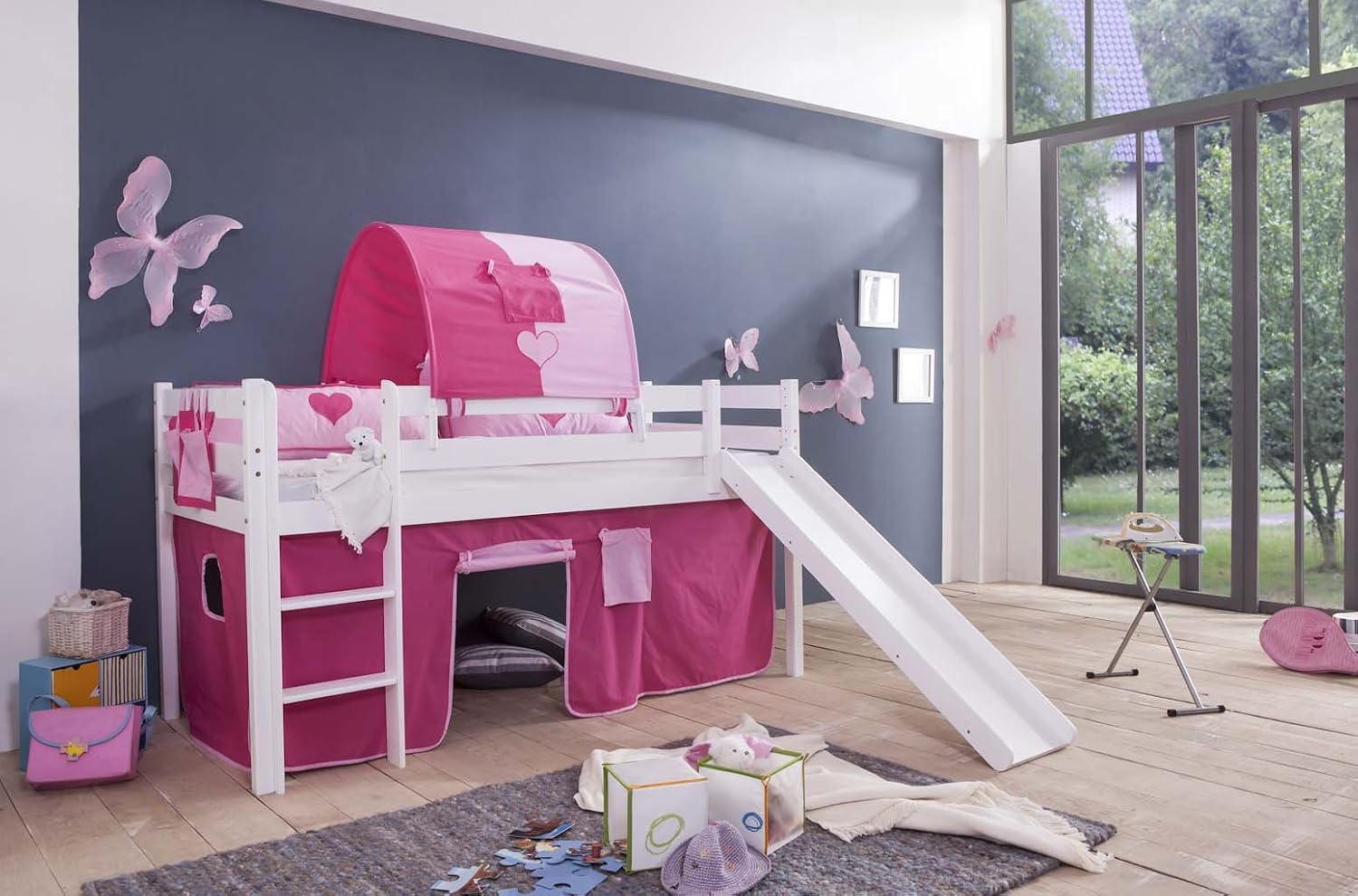 princess bed with a slide