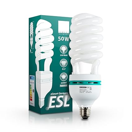 Lichtstarke eSmart Germany 200 Watt Foto-Lampe / Softbox-Lampe / Studio-Leuchte/ Foto-Leuchte / Dauerlicht / mit 5500 Kelvin 