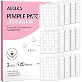 AUSLKA Pimple Patch Bulk,720 Pimple Patches for Face, Hydrocolloid Patch Stickers for Zits& Blemishes, Suitable for Body, Che