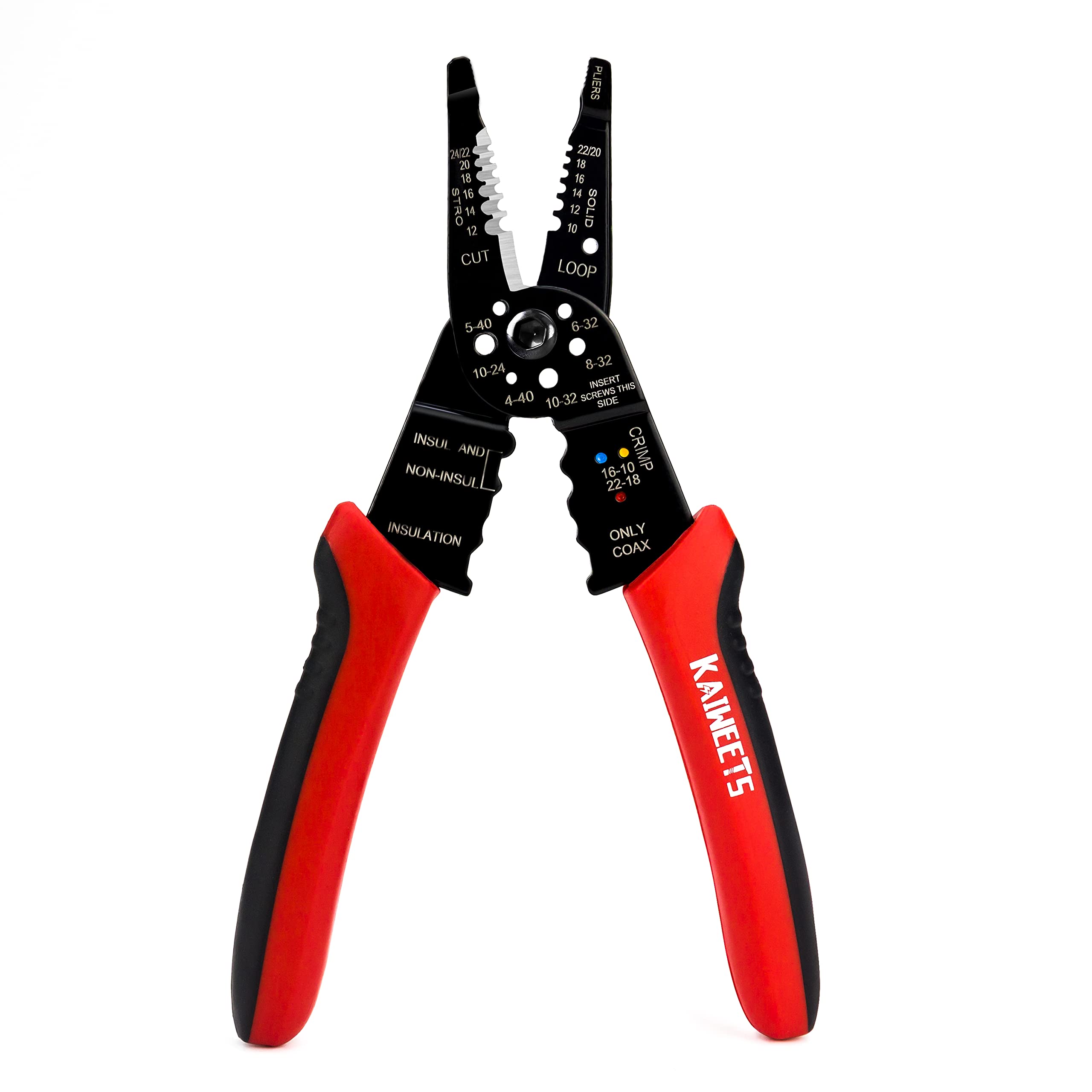 Photo 1 of KAIWEETS Wire Stripper 10-22 AWG Wire Splicer Cable Stripper Multipurpose Wire Stripping Tool Electrical Wire Pliers with Screw Cutter