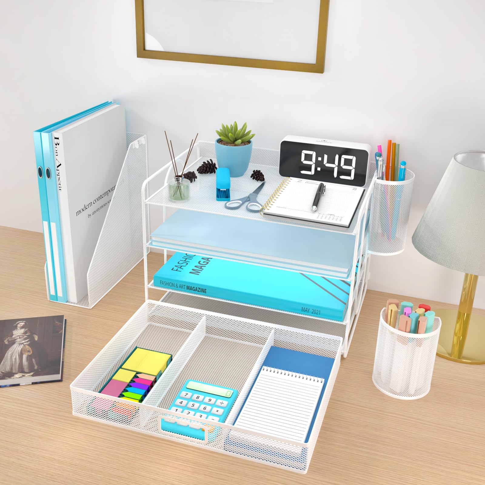 Desk Organizer with File Holder