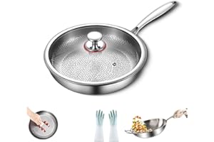 Siraat Titanium Pan, 100% Pure Titanium Pan, Scratch-Resistant & Heat-Resistant, Durable Non-Stick Cooking Pans for All Stove