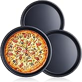 Tissting 1Pcs 6 Inch Pizza Pan, Carbon Steel Non-Stick Deep Dish Baking Pan for Pizza, Pies, Cakes - Thickened Round Bakeware Sheet for Oven, Kitchen & Restaurant Use(6inch)