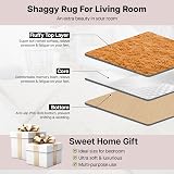 Aspire Homeware Fluffy Rug Ochre 80 x 300 cm Large Plush Shaggy Carpet view 2