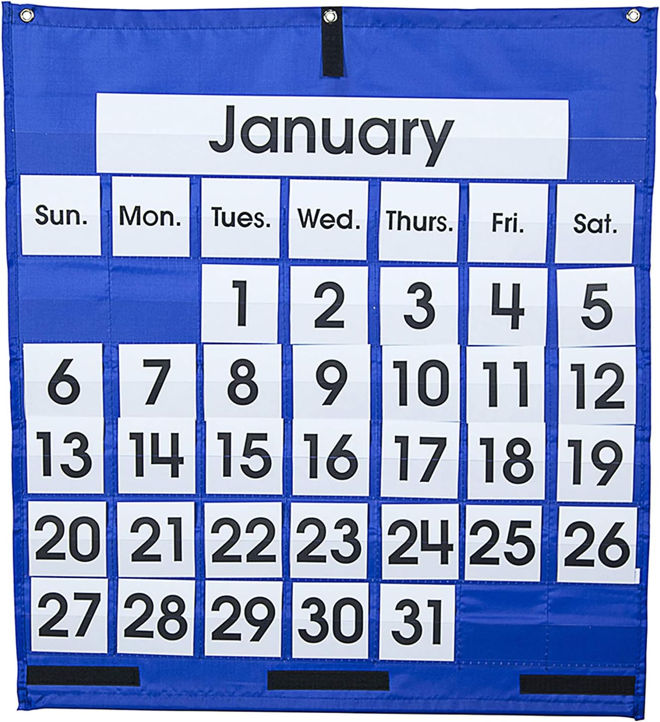 Eamay Classroom Monthly Calendar Pocket Chart With 71 Cards For Kids 