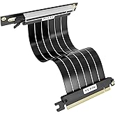 XMSJSIY PCI-E 3.0 16x Riser Cable Extension Card Shielded High Speed GPU | Vertical Mount PCIe 3.0 16x Male to Female 90 Degree Right Angle Graphic Card Support RTX3060-20CM/7.87Inch
