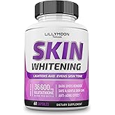 LILYMOON Glutathione Whitening Pills Skin Lightening Pills - Skin Whitening Formula - Glutathione Whitening Skin Pills with Vitamin C - Skin Lightener - Dark Spot Remover - Made in USA