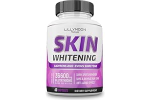 LILYMOON Glutathione Whitening Pills Skin Lightening Pills - Skin Whitening Formula - Glutathione Whitening Skin Pills with Vitamin C - Skin Lightener - Dark Spot Remover - Made in USA