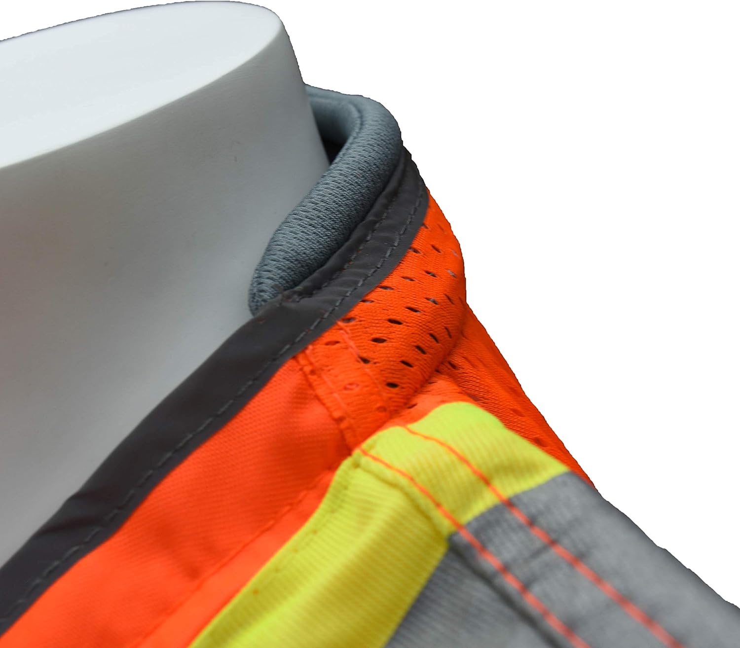 Radians SV55 Class 2 Heavy Woven Two Tone Engineer Vest with Padded Neck to Support Extra Weight in Cargo Pockets, Hi Viz Green or Hi Viz Orange: Clothing